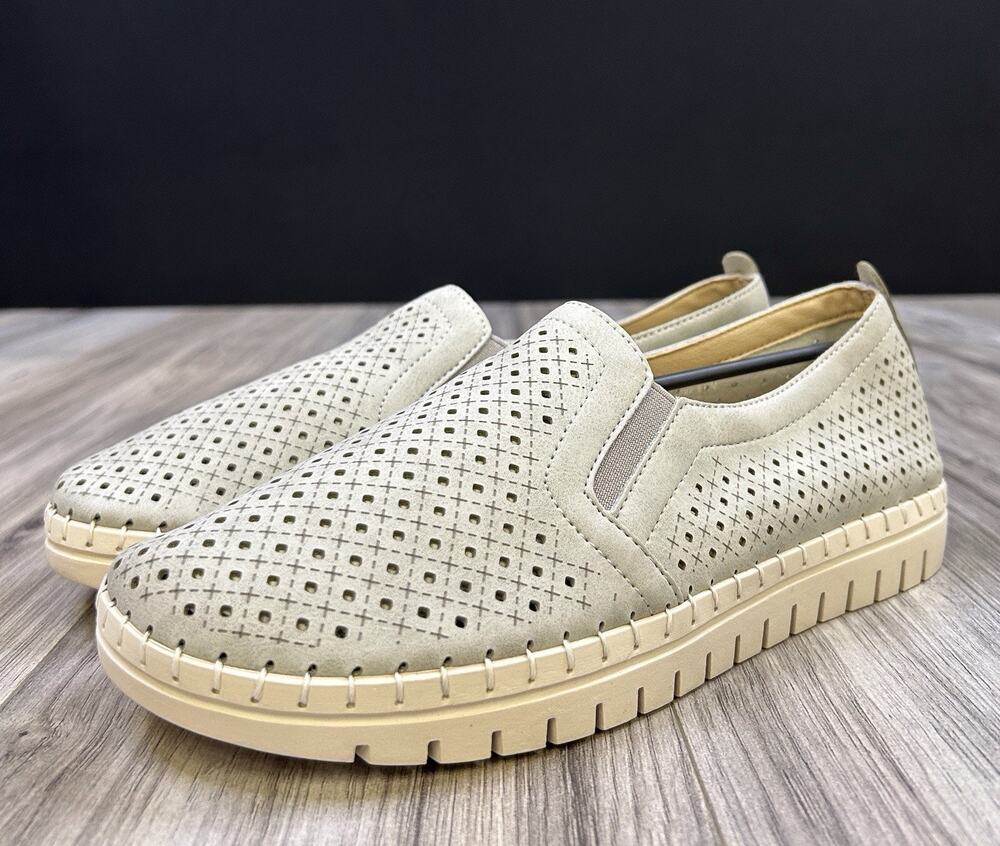 Glolily Elle Original Perf Light Grey ELL-007 Womens Shoes Size 9.5 NEW